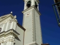 Monteghirfo - Chiesa di S. Bernardo - Torre campanaria - Facciate dipinte