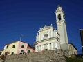 Monteghirfo - Chiesa di S. Bernardo - Torre campanaria - Facciate dipinte - Raffaella Stracca