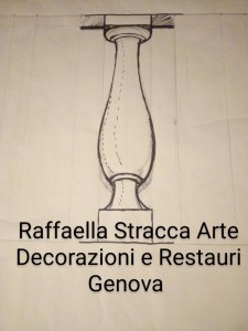 Particolare Balaustra Disegno colonnina di Raffaella Stracca per facciata via Camilla Albaro IMG_20191130_215007